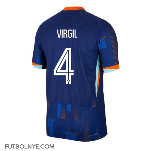 Camiseta Países Bajos Virgil van Dijk #4 Visitante Equipación Eurocopa 2024 manga corta